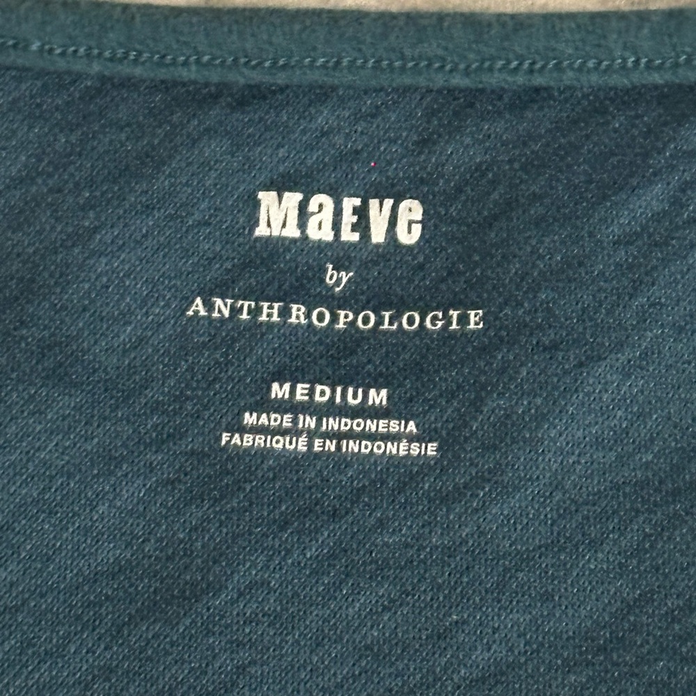 Maeve Teal Wrap Blouse for Women - Picture 3 of 3